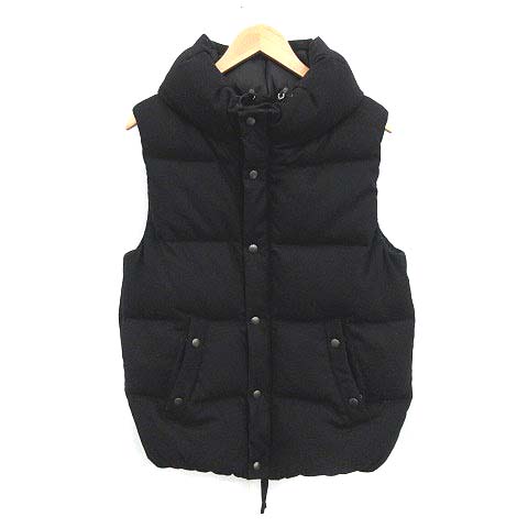 ナノユニバース Nano Universe 西川ダウン ダウンベスト ウール ジップアップ L 黒 ブラック Ym メンズ 081 ベクトルパーク