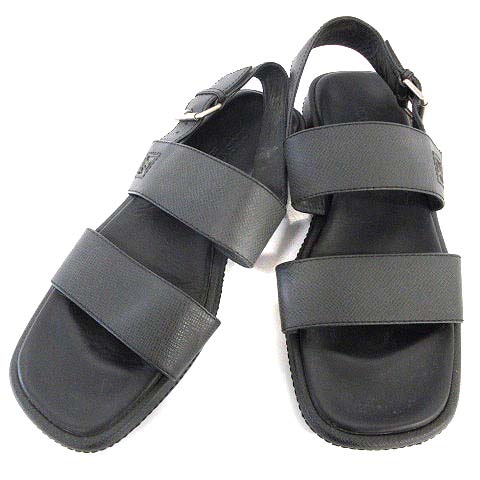 ルイヴィトン Louis Vuitton サンダル レザー ストラップ コンフォート 靴 7 黒 G Oh メンズ 081 ベクトルパーク