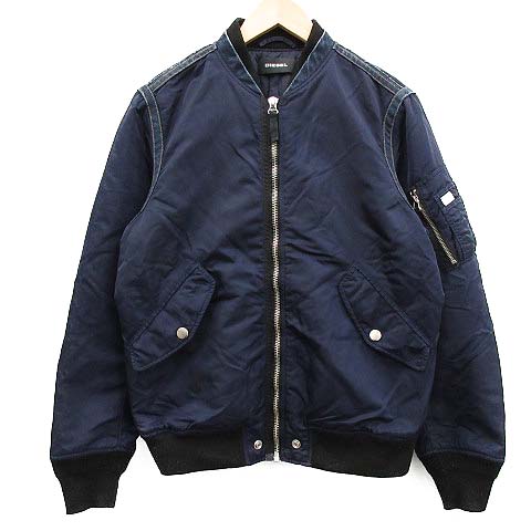 ディーゼル DIESEL ボンバージャケット ブルゾン ジップアップ M 紺 