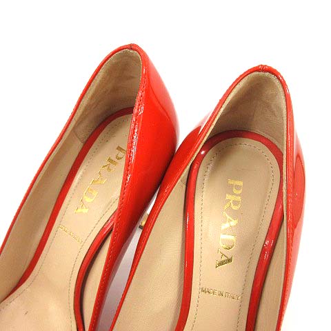 プラダ PRADA パンプス ピンヒール ハイヒール エナメル ポインテッド
