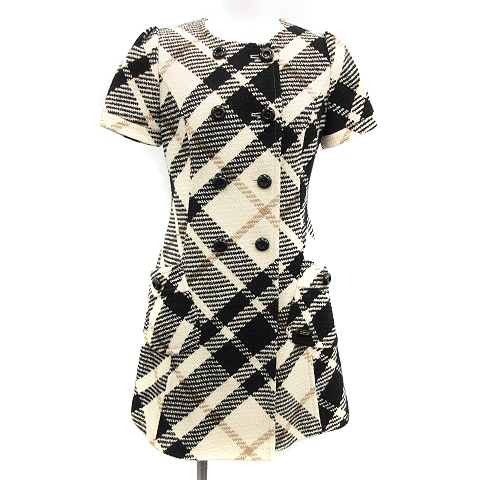 Burberry チェック柄 半袖ひざ丈ワンピース　36 Burberry チェック柄 半袖ひざ丈ワンピース 36 清楚 BURBERRY