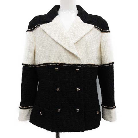 シャネル CHANEL 20AW ツイードジャケット ウール ココボタン バイ  