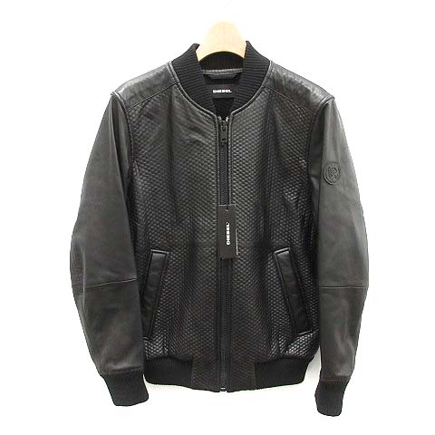 未使用品 ディーゼル DIESEL ラムレザージャケット ブルゾン 革ジャン 