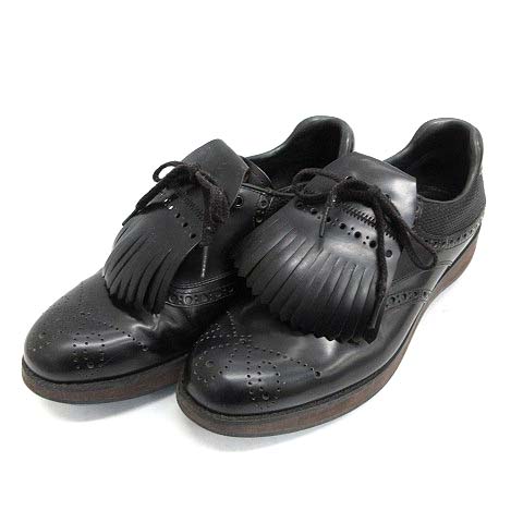 プラダ PRADA キルトゴルフシューズ キルティタン メダリオン 8.5 27cm 