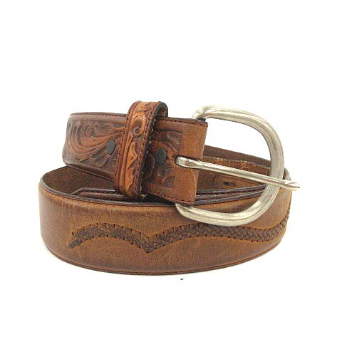 シルバークリーク Silver Creek ウエスタンベルト レザー 34 茶 ブラウン Ym D メンズ 081 ベクトルパーク