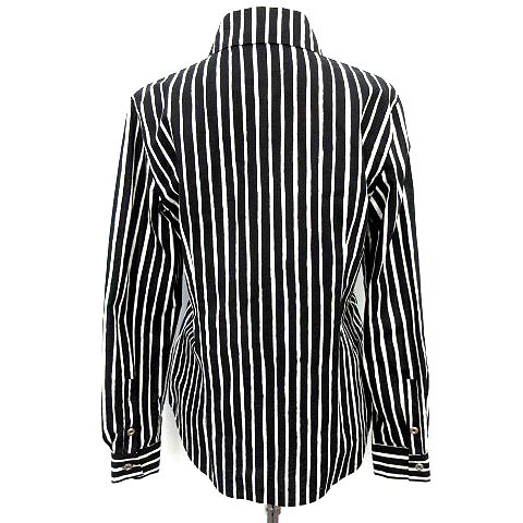 マリメッコ marimekko シャツ NEITO ヨカポイカ ストライプ 長袖 36 黒 