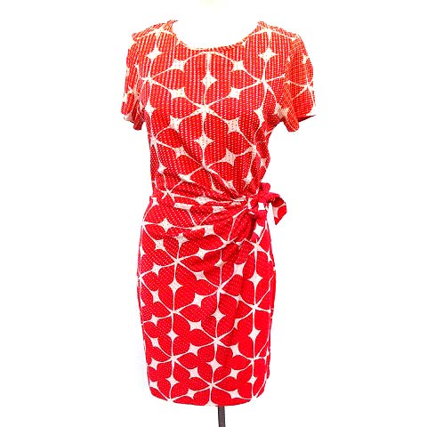ダイアンフォンファステンバーグ Diane Von Furstenberg ワンピース 半袖 シルク100 タイト 総柄 グラデーション 6 オレンジ 赤 白 G レディース 081 ベクトルパーク ダイアンフォンファステンバーグ Diane Von Furstenberg ワンピース 半袖 シルク100 タイト 総柄 グラデーション 6 オレンジ 赤 白 G レディース 081 ベクトルパーク