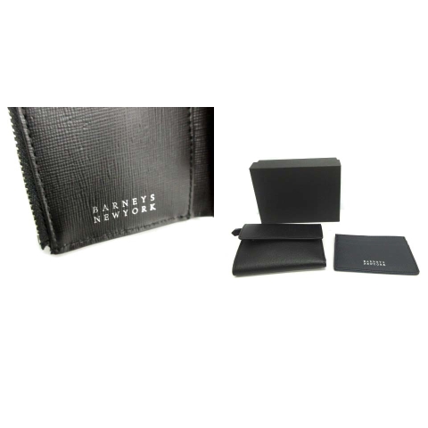 バーニーズニューヨーク Barneys New York 財布 三つ折り レザー カードケース 2点セット 黒 ブラック Ek メンズ 081 ベクトルパーク