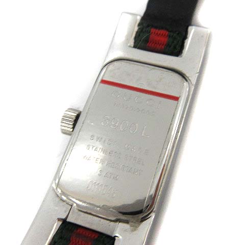 グッチ GUCCI 腕時計 クオーツ シェリーライン シルバー グリーン  