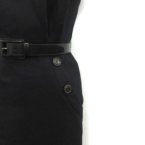 Christian Dior ディオール ボタン装飾 半袖ワンピース 黒 Christian Dior(クリスチャンディオール) 半袖ワンピース