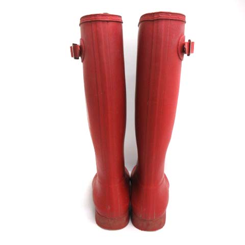 RUNRUN　HUNTER 赤 長靴 バックル付き  UK6 ハンター HUNTER US6 23.5cm 長靴 レインブーツ 赤 レッド /EK