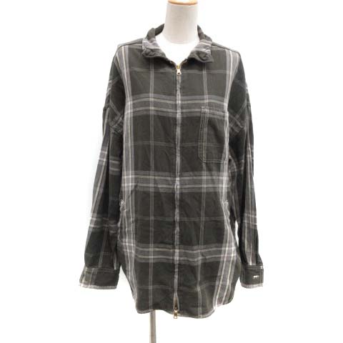 ドゥーズィエムクラス Deuxieme Classe 19ss Zipチェックシャツジャケット 長袖 ジップアップ コットン グレー Mf18 レディース 081 ベクトルパーク