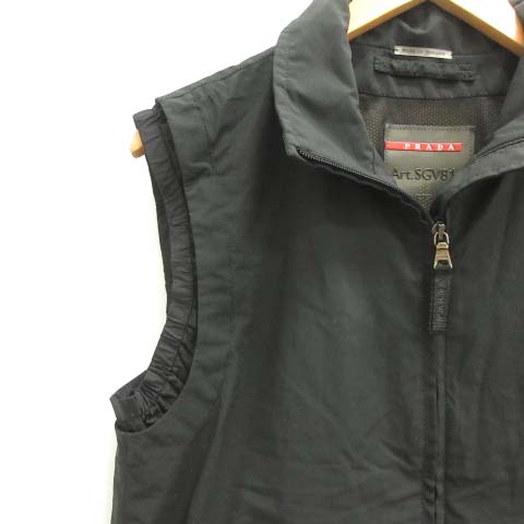 プラダスポーツ PRADA SPORT 48 M ベスト ジレ ナイロン ジップアップ 