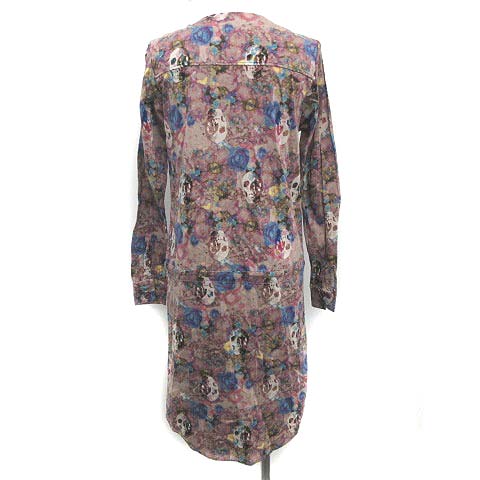 ヒステリックグラマー Hysteric Glamour ワンピース ひざ丈 スカル 総柄 長袖 F 紫 マルチカラー Ym レディース 081 ベクトルパーク ヒステリックグラマー Hysteric Glamour ワンピース ひざ丈 スカル 総柄 長袖 F 紫 マルチカラー Ym レディース 081 ベクトルパーク