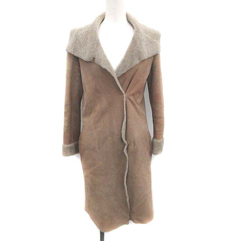 ドゥーズィエムクラス Deuxieme Classe ムートンコート ロング アウター 茶 ベージュ Ym レディース 081 ベクトルパーク