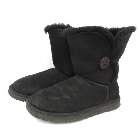 アグ オーストラリア Ugg Australia 24cm ムートン ショートブーツ ベイリーボタン Bailey Button 黒 ブラック S N5803 Tk レディース 081 ベクトルパーク