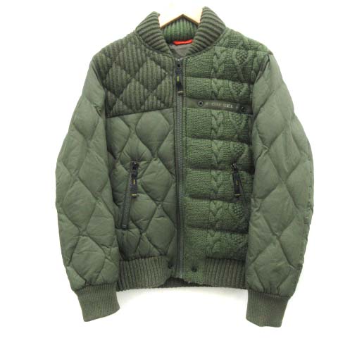 ディーゼル DIESEL つぶやい ダウンジャケット フェザー カーキ 緑 90s  