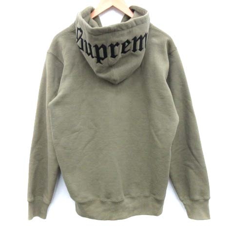 未使用品 シュプリーム SUPREME 16AW OLD English Hood Logo Zip Up 