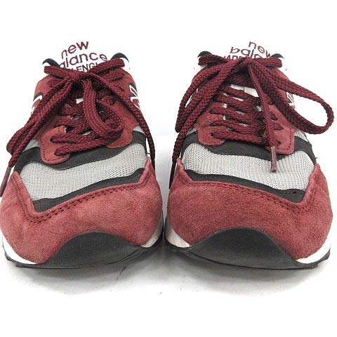 ニューバランス New Balance M1500prw スニーカー ローカット スエード イングランド製 Us9 27cm エンジ色 白 グレー Ym D メンズ 081 ベクトルパーク