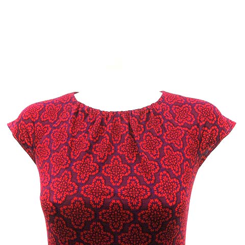 トリーバーチ TORY BURCH ワンピース フレア ひざ丈 総柄 フレンチ