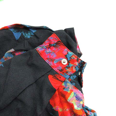 ディーゼル DIESEL ジャケット パーカー ジップアップ ロング 花柄 XXS 