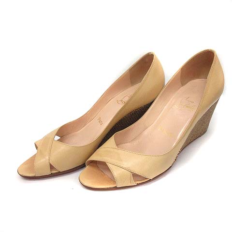 クリスチャンルブタン Christian louboutin パンプス オープントゥ 