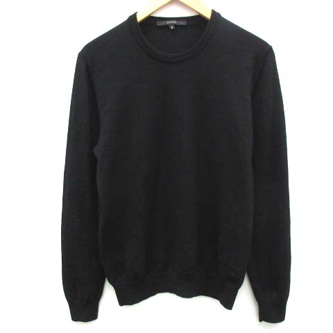 グッチ GUCCI M ニット セーター ハイゲージ 長袖 黒 ブラック /EK 