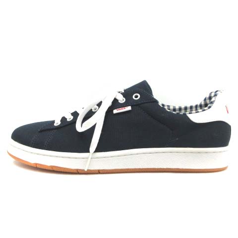 バンズ Vans スニーカー シューズ レースアップ ローカット 裏地チェック 27 5cm 紺 ネイビー 白 ホワイト V2105gc Kt メンズ 081 ベクトルパーク