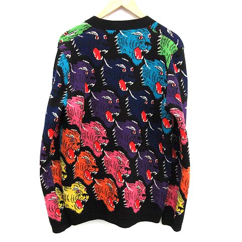 グッチ GUCCI 18AW カーディガン ニット ANGRY CAT CARDIGAN 