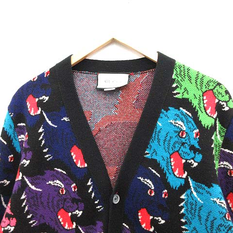 グッチ GUCCI 18AW カーディガン ニット ANGRY CAT CARDIGAN 