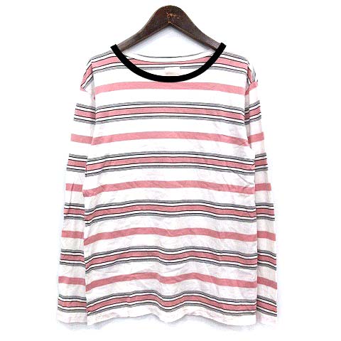 イエスタデイズ トゥモロウ Ystrdy S Tmrrw ロンt ボーダー Tシャツ カットソー 長袖 M ピンク 白 黒 G メンズ 081 ベクトルパーク