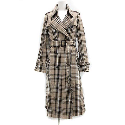 ダブルスタンダードクロージング ダブスタ Double Standard Clothing トレンチコート ロング ライナー チェック コットン 38 M ベージュ Mf39 D レディース 081 ベクトルパーク