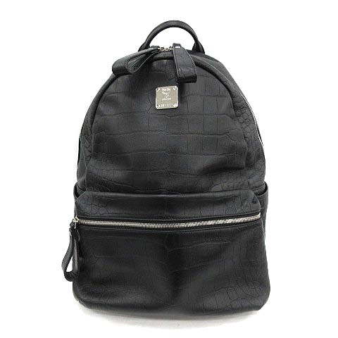 エムシーエム MCM バッグ リュックサック デイパック クロコ型押し PC 
