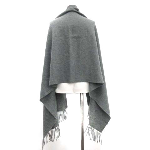 バルミュール BALMUIR ストール マフラー フリンジ カシミヤ グレー