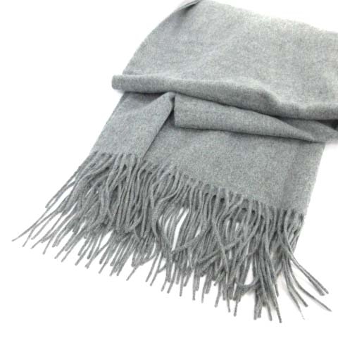 バルミュール BALMUIR ストール マフラー フリンジ カシミヤ グレー