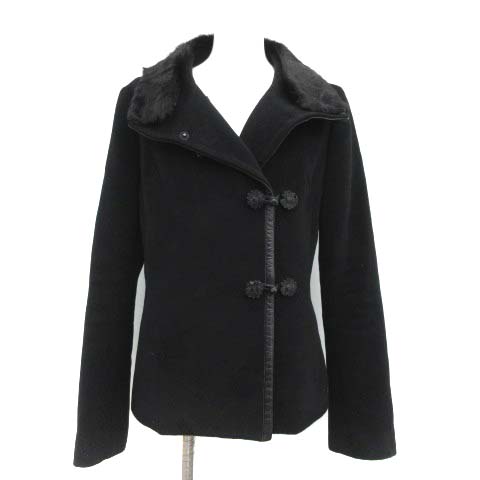 ヴィヴィアンタム Vivienne Tam 1 S ショートコート アウター アンゴラ ウール混 黒 ブラック Tk D レディース 081 102012170008 ベクトルパーク