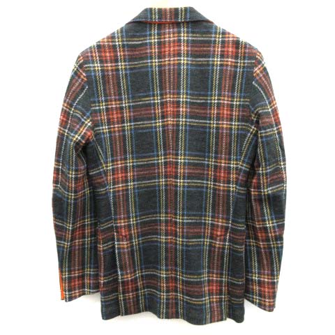 エルビーエム1911 L B M 1911 Fly ウールジャージチェックジャケット テーラード 緑 赤 Ek メンズ 081 ベクトルパーク