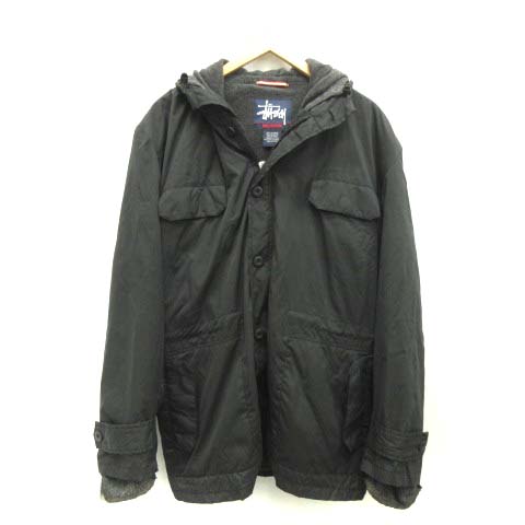 ステューシー STUSSY M ミリタリージャケット フード ジップアップ 