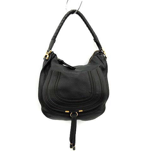 クロエ CHLOE マーシー ワンショルダーバッグ レザー 黒 ブラック /KH 