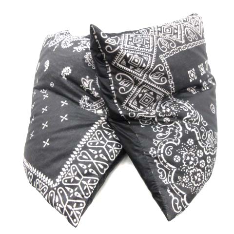ファセッタズム Facetasm ペイズリー柄 ダウン マフラー 黒 ブラック F白 ホワイト St D メンズ 081 ベクトルパーク