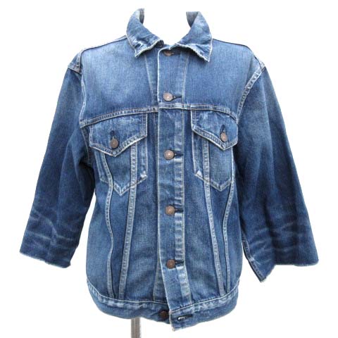 ウィムガゼット Whim Gazette 17aw Gジャン ジージャン デニムジャケット 七分袖 カットオフ インディゴ F 青 ブルー St レディース 081 ベクトルパーク