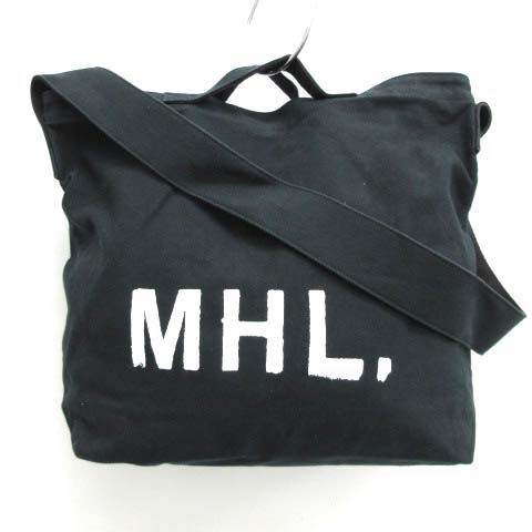 マーガレットハウエル Mhl ショルダーバッグ トート 2way キャンバス 黒 ブラック Ek レディース 081 ベクトルパーク