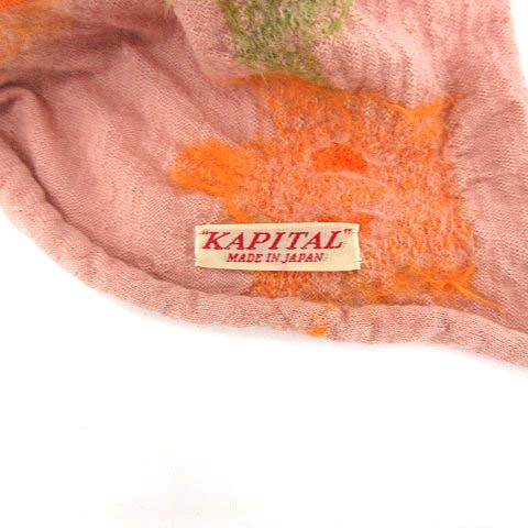 KAPITAL 縮絨ウールマフラー折鶴柄