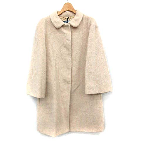 PRADA ステンカラーコート ゴム引き フロントフック イタリア製 ベージュ PRADA ステンカラーコート ゴム引き フロントフック イタリア製