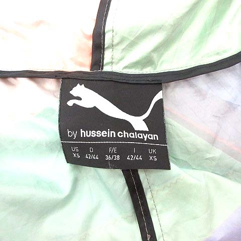 プーマ PUMA by Hussein Chalayan パーカー ナイロン 総柄 XS オレンジ 
