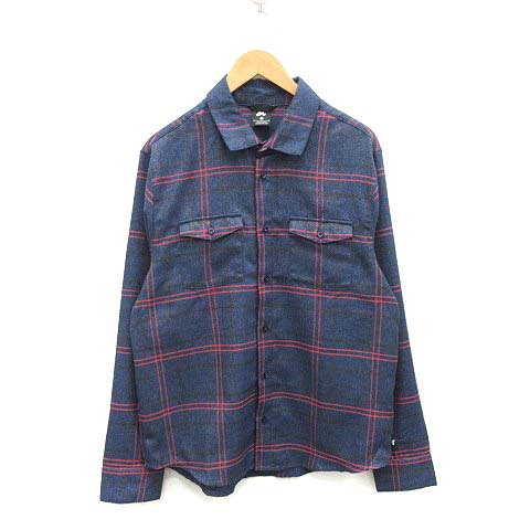 ナイキ エスビー Nike Sb 20aw ネルシャツ 長袖 Flannel Skeatboard Top チェック L 紺 ネイビー Mf32 メンズ 081 102101120108 ベクトルパーク