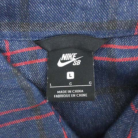 ナイキ エスビー Nike Sb 20aw ネルシャツ 長袖 Flannel Skeatboard Top チェック L 紺 ネイビー Mf32 メンズ 081 102101120108 ベクトルパーク