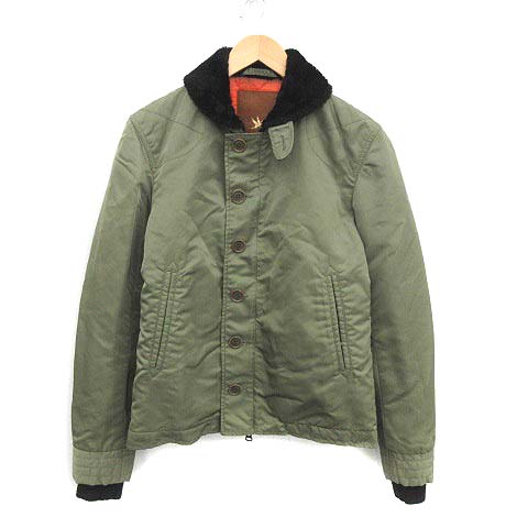 スピワック Spiewak ゴールデンフリース Golden Fleece ロンハーマン Ron Herman デッキ ジャケット ブルゾン アウター 中綿 ナイロン S カーキ Ym メンズ 081 ベクトルパーク