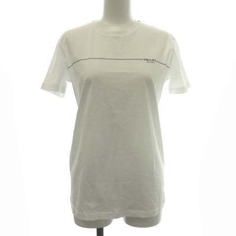 プラダ PRADA 2019年製 Tシャツ カットソー 半袖 クルーネック ロゴ 36  