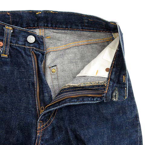 エヴィス EVISU デニムパンツ ジーンズ ハイウエスト カモメ 36 S 青  